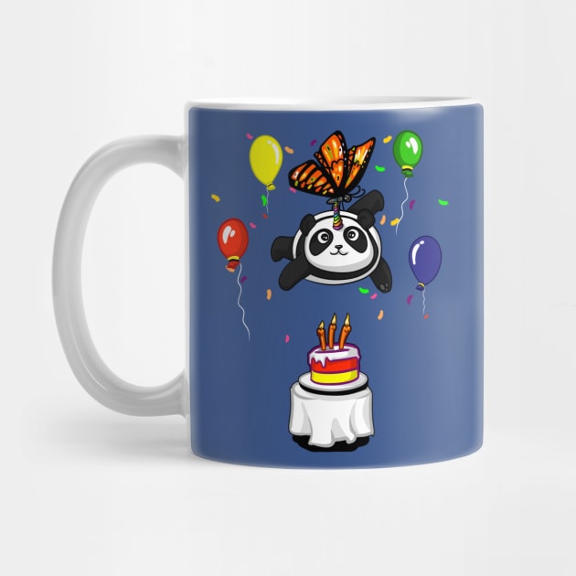 Pandicorn Panda Bear Kid's Birthday Party Butterfly by underheaven